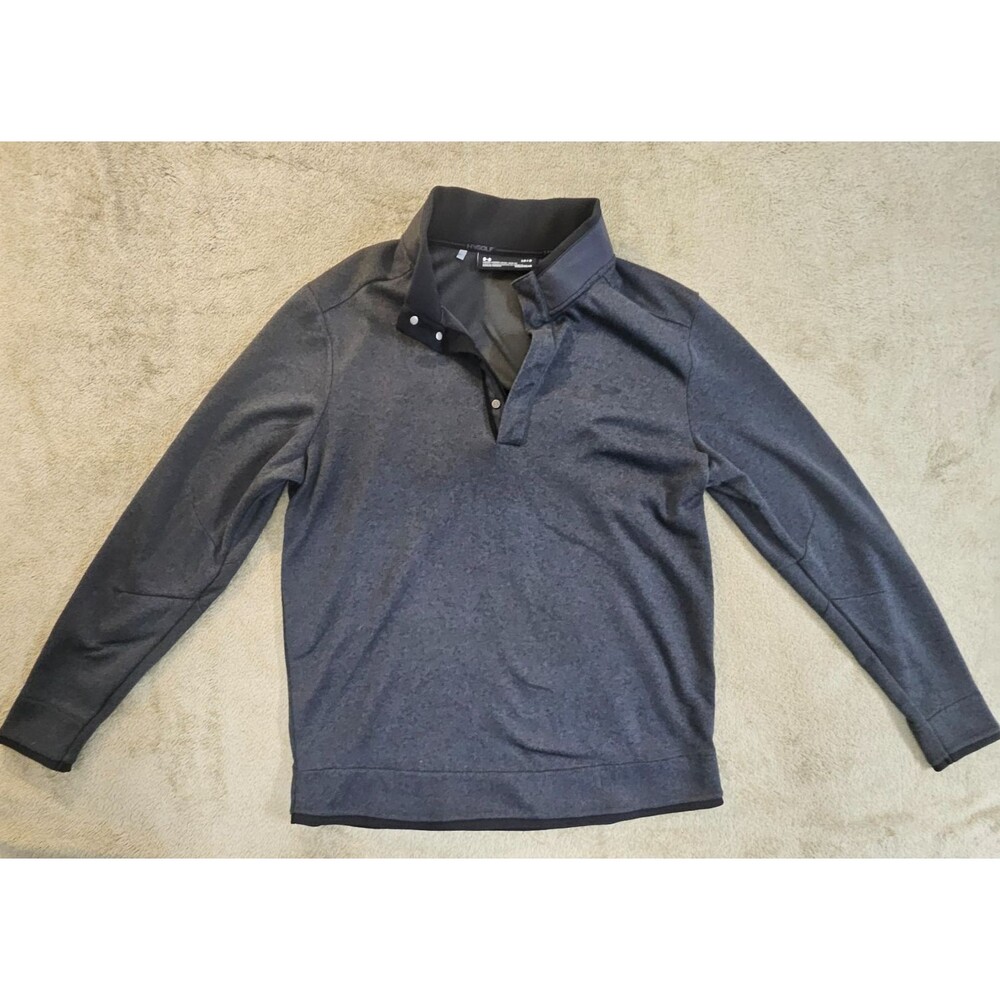 Under Armour Golf ColdGear 1/4 Snap Pullover Shirt Men’s L Black Athleisure
